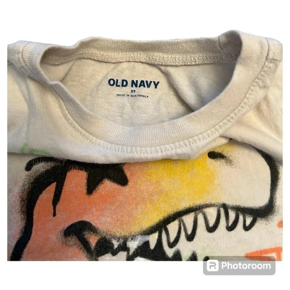 Old Navy toddler boy graphic T-Rex shirt size 2T - Picture 2 of 3